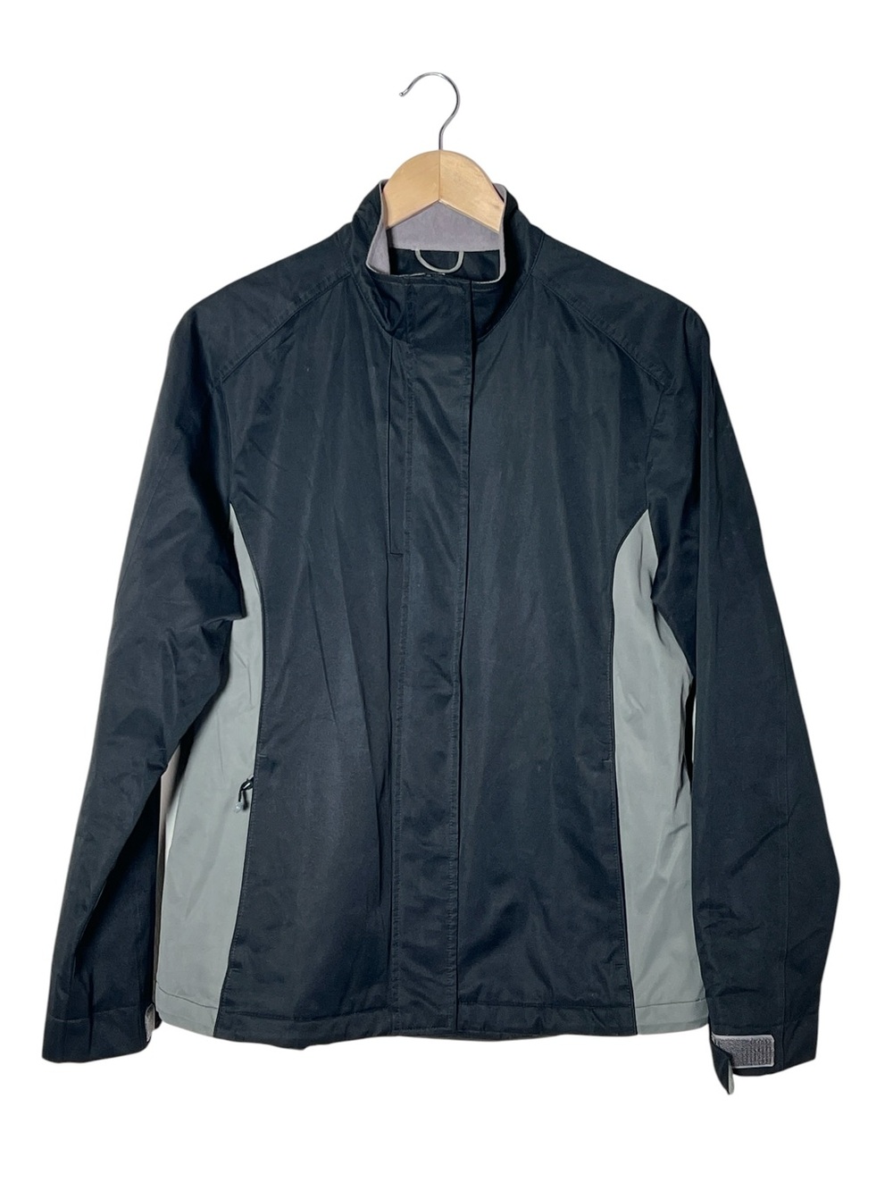 Cutter & Buck gray and black windbreaker jacket size large L B85